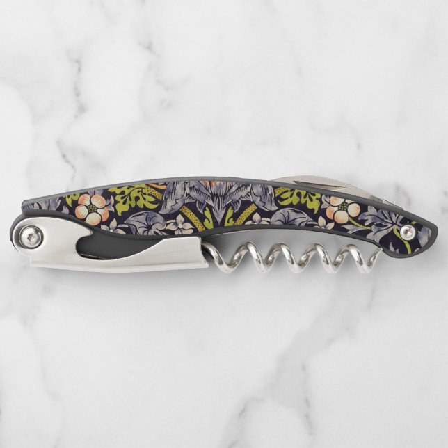 William Morris Strawberry Thief Floral Art Nouveau Corkscrew (Front)