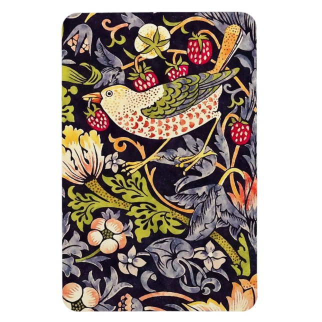 William Morris Strawberry Thief Floral Art Nouveau Magnet (Vertical)