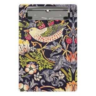 William Morris Strawberry Thief Floral Art Nouveau Mini Clipboard