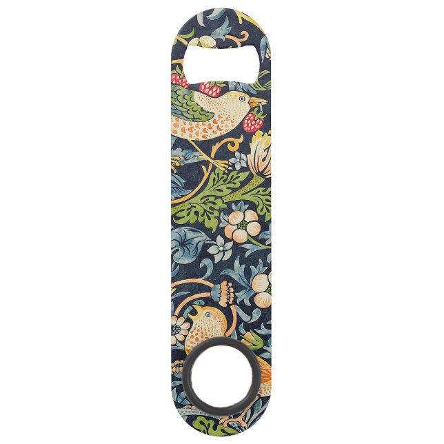 William Morris Strawberry Thief Floral Pattern Bar Key (Front)