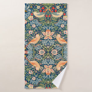William Morris Strawberry Thief Floral Pattern Bath Towel