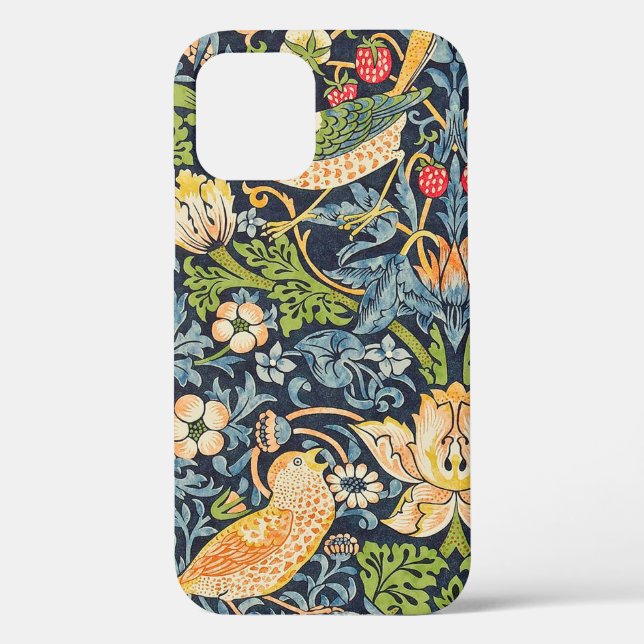 William Morris Strawberry Thief Floral Pattern Case-Mate iPhone Case (Back)