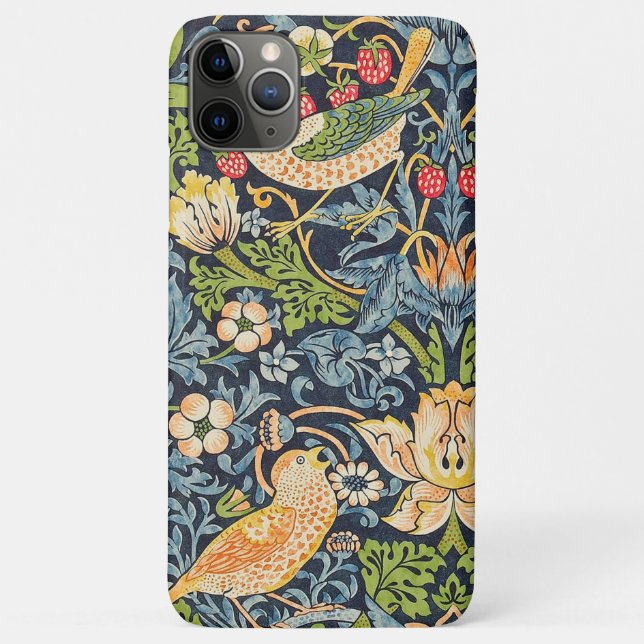 William Morris Strawberry Thief Floral Pattern Case-Mate iPhone Case (Back)