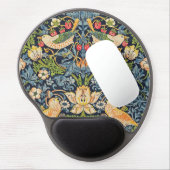 William Morris Strawberry Thief Floral Pattern Gel Mouse Pad (Left Side)