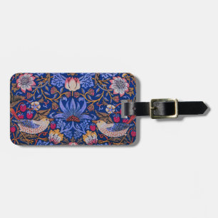 William Morris Strawberry Thief Floral Pattern Luggage Tag