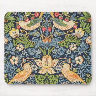William Morris Strawberry Thief Floral Pattern Mouse Pad