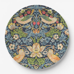 William Morris Strawberry Thief Floral Pattern Paper Plate