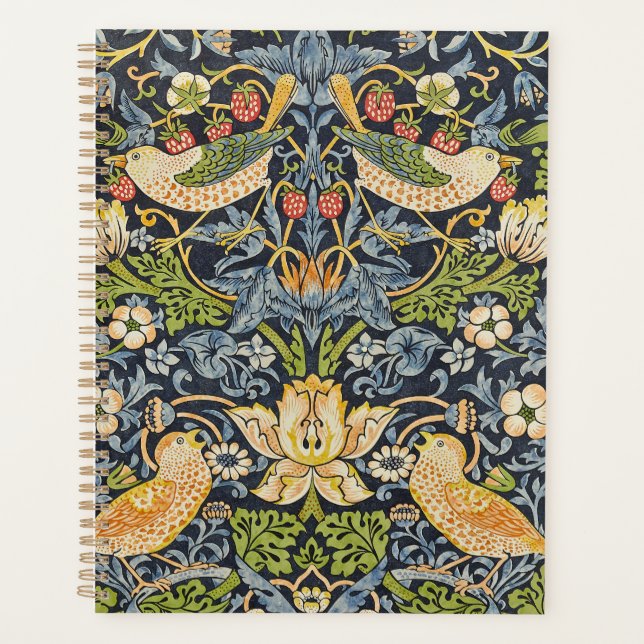 William Morris - Strawberry Thief Floral Pattern Planner (Front)