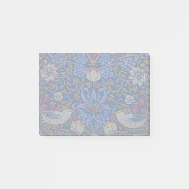 William Morris Strawberry Thief Floral Pattern Post-it Notes (Front)