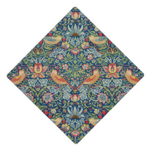 William Morris - Strawberry Thief Graduation Cap Topper