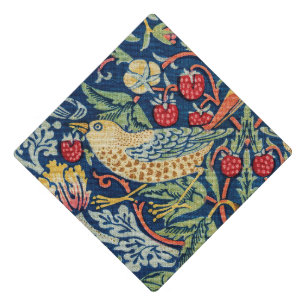 William Morris - Strawberry Thief Graduation Cap Topper