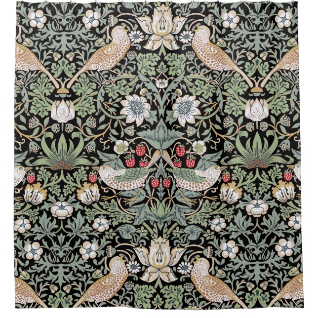 William Morris Strawberry Thief I Black Birds (Front)