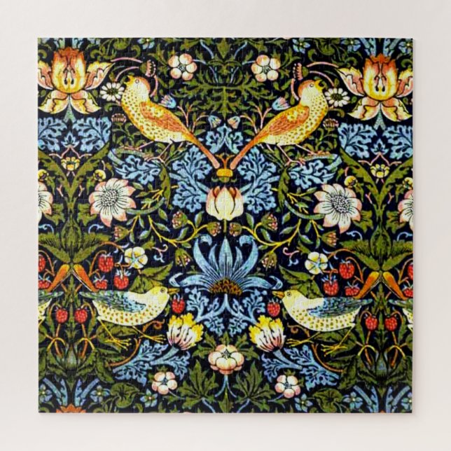 William Morris, Strawberry Thief,  Jigsaw Puzzle (Vertical)