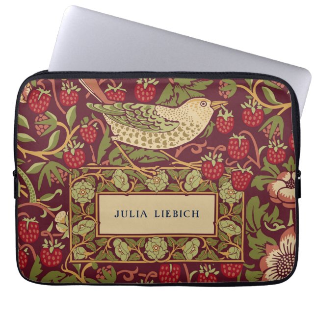 William Morris Strawberry Thief Laptop Sleeve (Front)