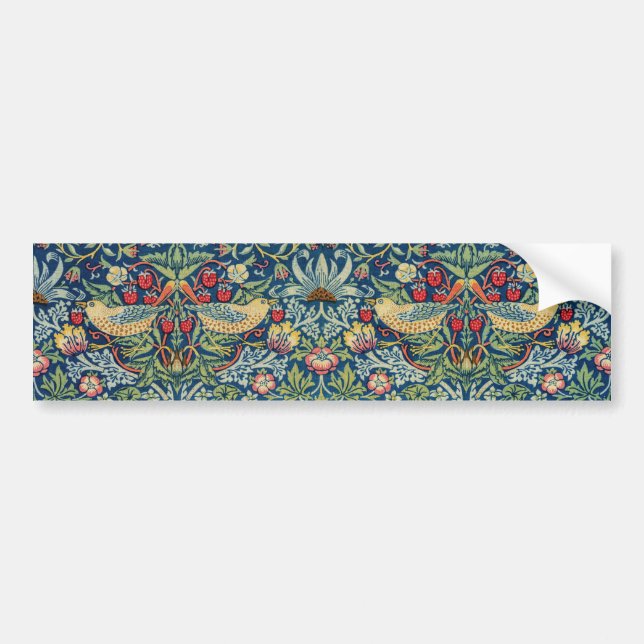 William Morris - Strawberry Thief Magnetic Card Bumper Sticker (Front)