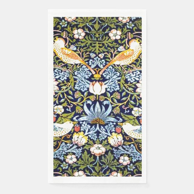 William Morris, Strawberry Thief Napkin (Front)