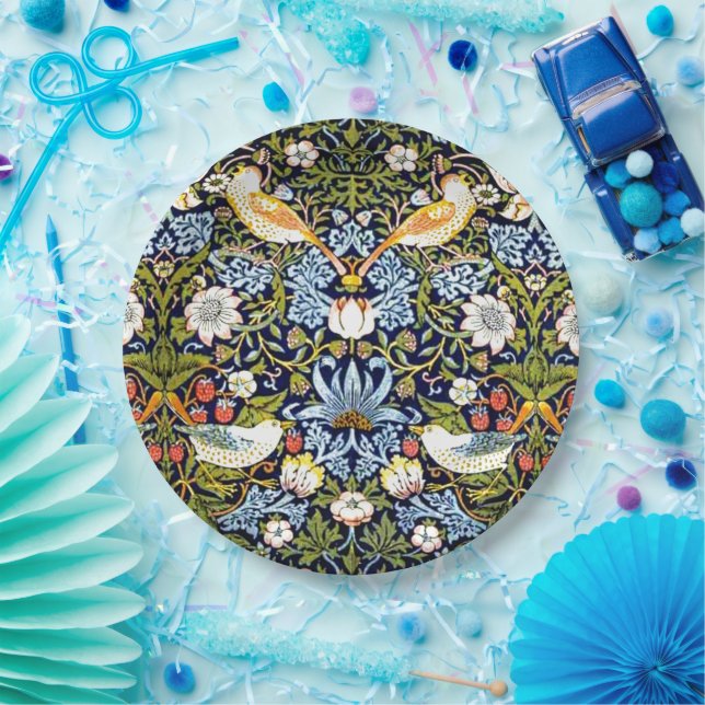 William Morris - Strawberry Thief  Paper Plate (Party)