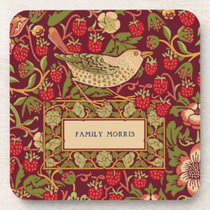 William Morris Strawberry Thief Pattern  Coaster