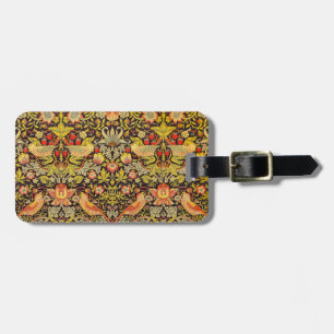 William Morris Strawberry Thief Pattern Luggage Tag