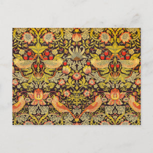 William Morris Strawberry Thief Pattern Postcard