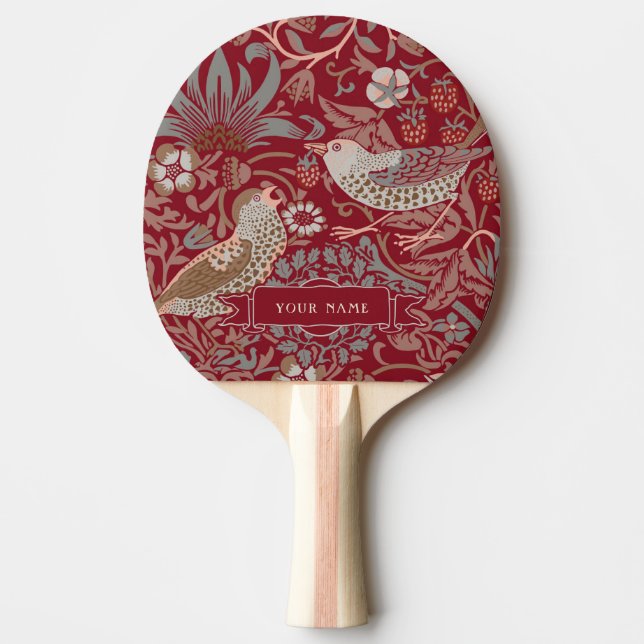 William Morris Strawberry Thief Ping Pong Paddle (Front)