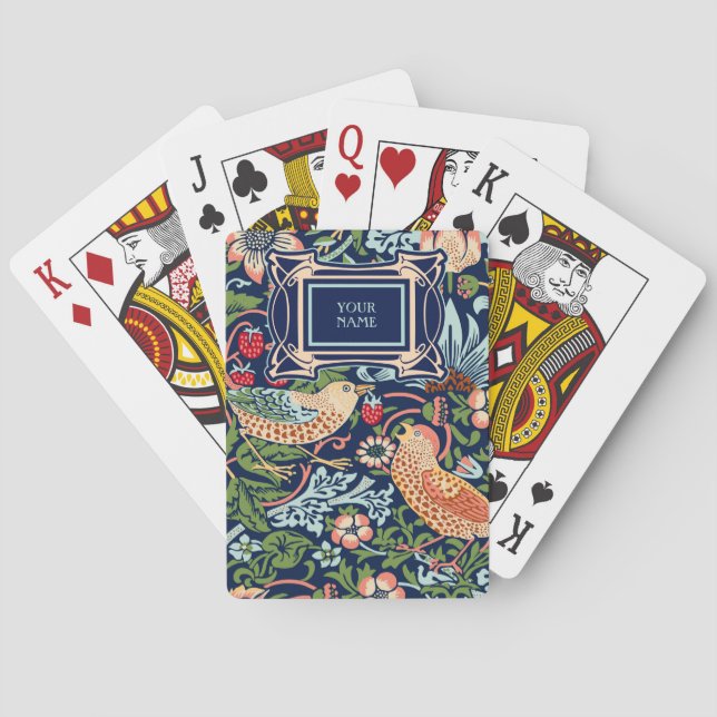 William Morris Strawberry Thief Playing Cards (Back)