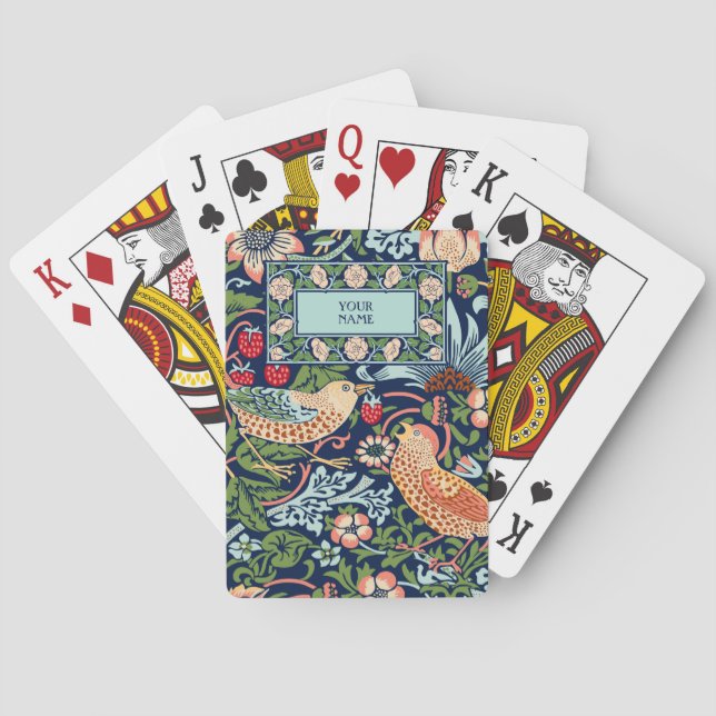 William Morris Strawberry Thief Playing Cards (Back)