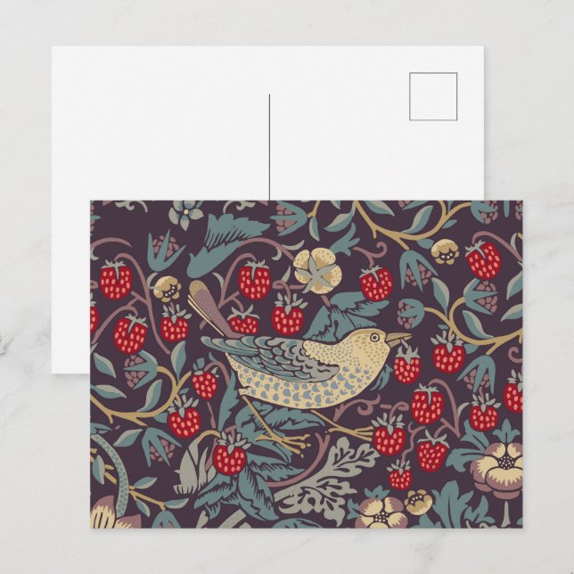 William Morris Strawberry Thief Postcard (Front/Back)
