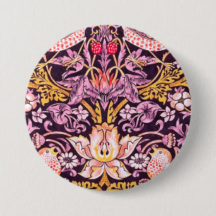 William Morris Strawberry Thief Purple Version 3 Inch Round Button