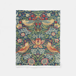 William Morris Strawberry Thief Restored Version Fleece Blanket
