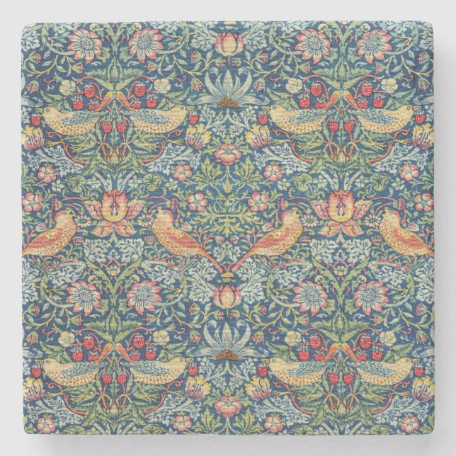 William Morris - Strawberry Thief Stone Coaster (Front)