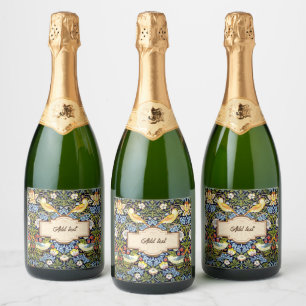 William Morris: Strawberry Thief TEMPLATE, Sparkling Wine Label