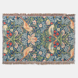 William Morris Strawberry Thief Throw Blanket