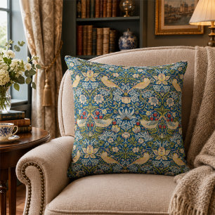 William Morris Strawberry Thief Throw Pillow