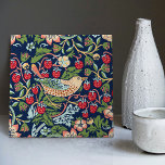 William Morris Strawberry Thief Tile<br><div class="desc">William Morris Strawberry Thief Pattern Design. Add your label text! William Morris was an English textile designer, artist, writer, and socialist associated with the Pre-Raphaelite Brotherhood and British Arts and Crafts Movement. He founded a design firm in partnership with the artist Edward Burne-Jones, and the poet and artist Dante Gabriel...</div>