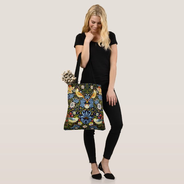 William Morris - Strawberry Thief Tote Bag (On Model)