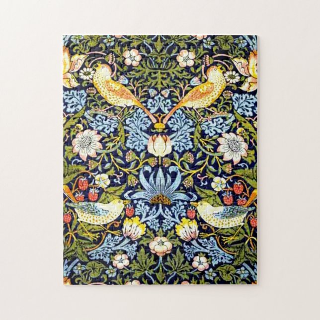 William Morris: Strawberry Thief vintage design, Jigsaw Puzzle (Vertical)