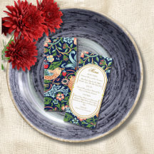 William Morris Strawberry Thief Wedding Menu