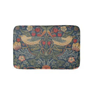 William Morris Strawberry Thieves Birds Bath Mat
