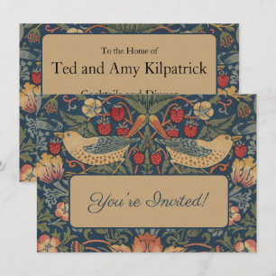 William Morris Strawberry Thieves Birds Invitation