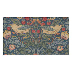 William Morris Strawberry Thieves Birds Name Tag