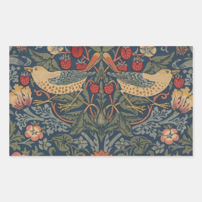 William Morris Strawberry Thieves Birds Sticker (Front)