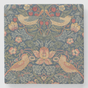 William Morris Strawberry Thieves Birds Stone Coaster