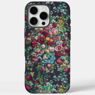 William Morris Style Classy Rustic English Calico iPhone 16 Pro Max Case