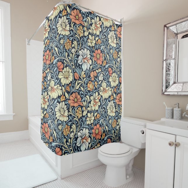 William Morris style floral acanthus pattern (In Situ)