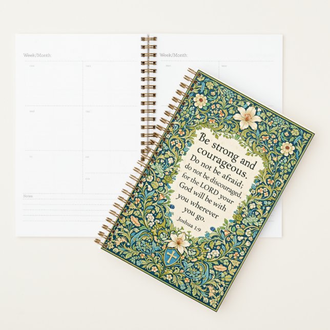 William Morris style floral and scripture Planner (Display)