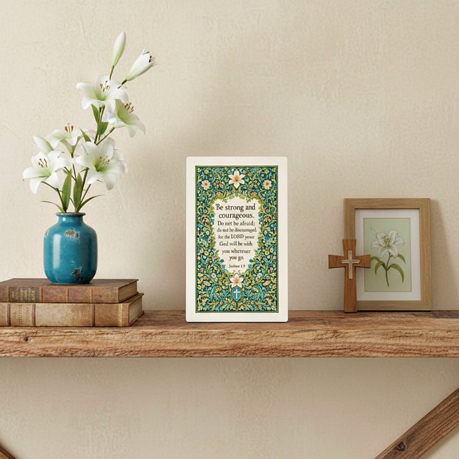 William Morris style floral and scripture Plaque (Creator Uploaded)