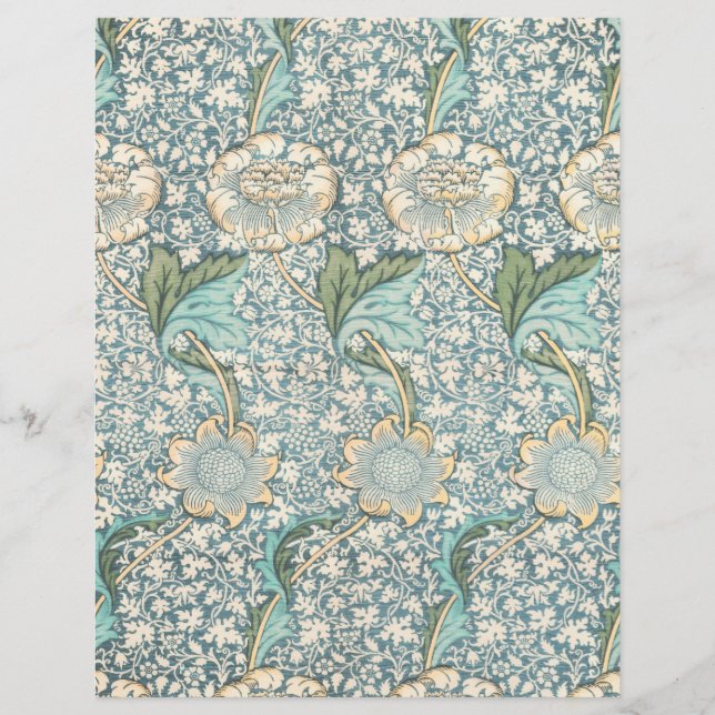 William Morris style Pattern Scrapbook Paper (Front)