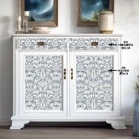 William Morris Sunflower Blue and White Decoupage