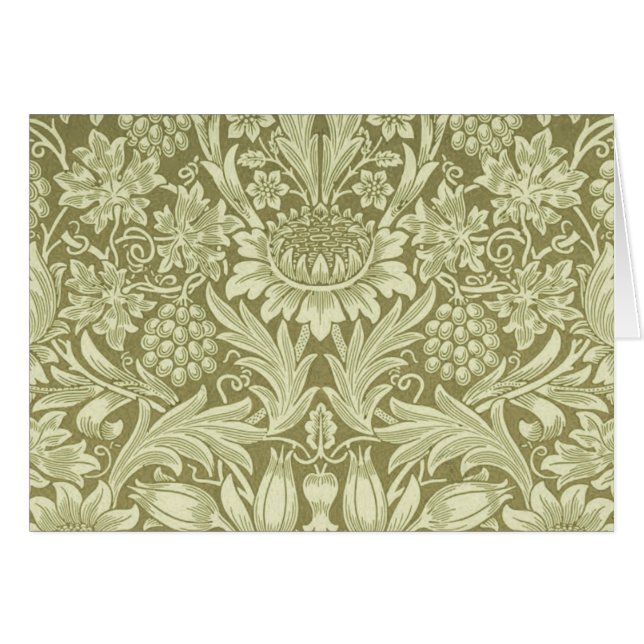 William Morris Sunflower Green Flower  (Front Horizontal)